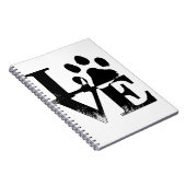 Paw Print Love Notitieboek (Rechterzijde)