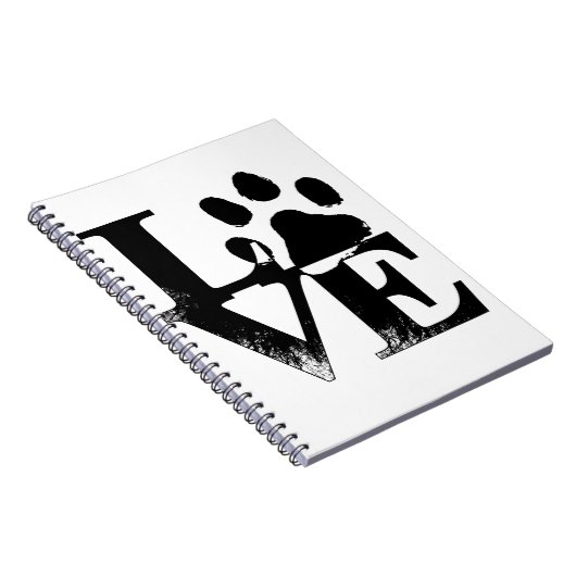 Paw Print Love Notitieboek (Rechterzijde)