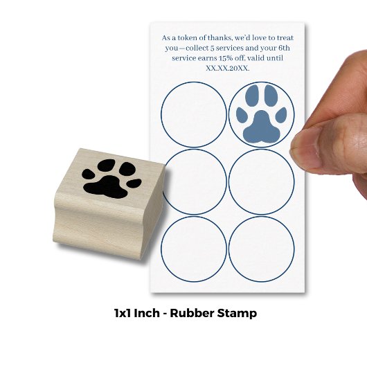 Paw Print - Loyalty Card Devaluation  Rubberstempel