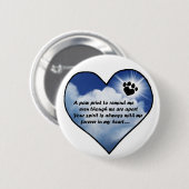 Paw Print Memorial Poem Ronde Button 5,7 Cm (Voorkant /achterkant)