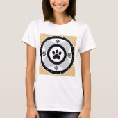 Paw print met decoratieve elementen t-shirt (Voorkant)