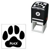 Paw Print met naam gepersonaliseerde zelfinktstemp Zelfinktende Stempel (In situ)