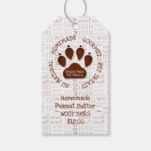 Paw Print met zakelijke bericht en naam Cadeaulabel (Voorkant)