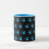 Paw Print Mok (zwart en blauw) (Midden)