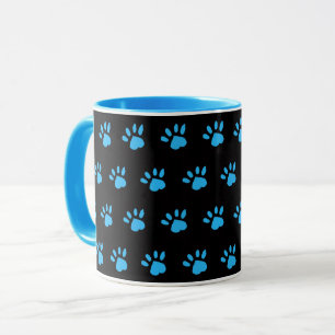 Paw Print Mok (zwart en blauw)