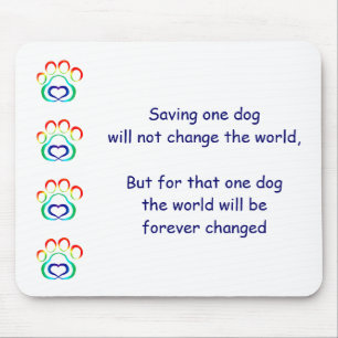 Paw Print Mousepad, bespaar één hond Muismat