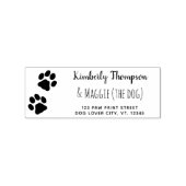 Paw Print New Address Cute Moving Return Address Rubberstempel (Afrduk)