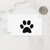 PAW PRINT NOTITIEKAARTJE (Voorkant / Achterkant in situ)