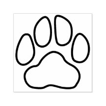 Paw Print Outline Zelfinkt Stempel