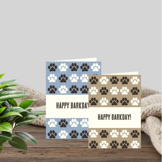 Paw Print Pattern Earthy Sand Kaart