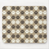 Paw Print Pattern Earthy Sand Muismat (Voorkant)