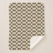 Paw Print Pattern Earthy Sand Sherpa Deken (Voorkant)