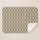Paw Print Pattern Earthy Sand Sherpa Deken (Voorkant (horizontaal))
