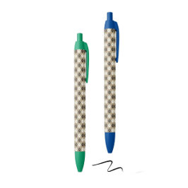 Paw Print Pattern Earthy Sand Zwarte Inkt Pen