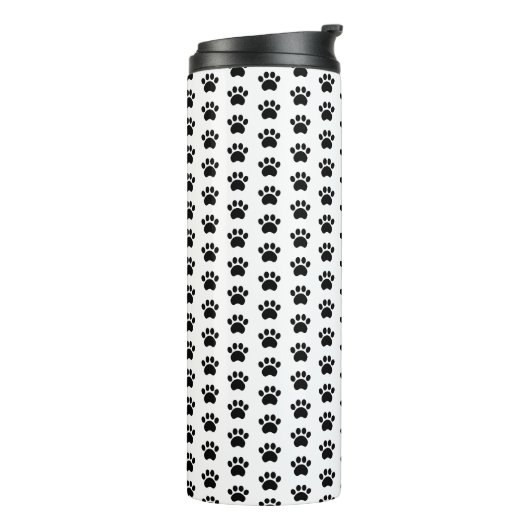 Paw Print Pattern Tumbler Thermosbeker (Gedraaid links)