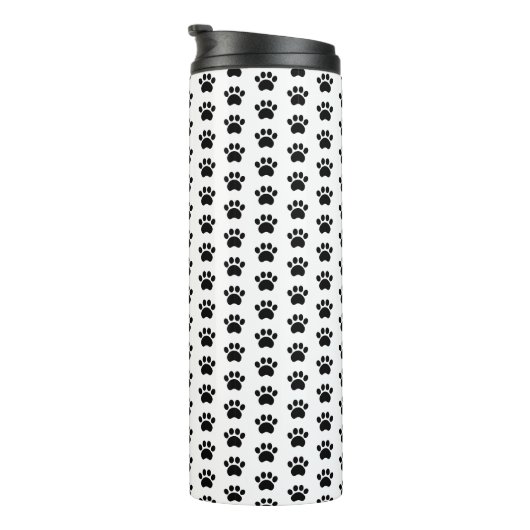 Paw Print Pattern Tumbler Thermosbeker (Geroteerd rechts)