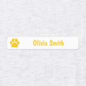 Paw Print Personalized Kids Name Labels (Design 1)