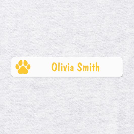 Paw Print Personalized Kids Name Labels (Design 1)