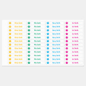 Paw Print Personalized Kids Name Labels (Vel)