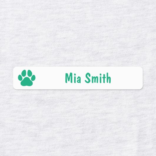 Paw Print Personalized Kids Name Labels (Design 2)