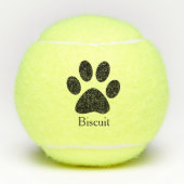Paw Print Personalized Pet's Name Tennisballen (Voorkant)