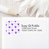 Paw Print Persoonlijke Adresetiketten Etiket (Insitu)