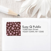 Paw Print Persoonlijke Adresetiketten Etiket (Insitu)