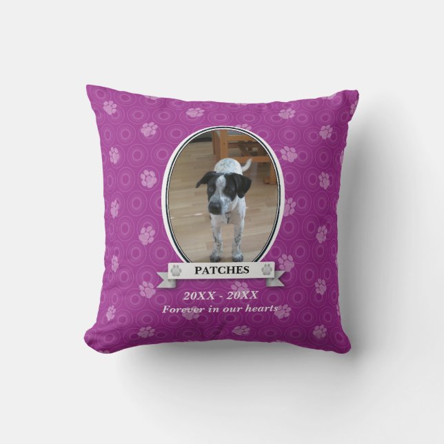 Paw Print Pet Memorial American MoJo Pillow Kussen (Voorkant)