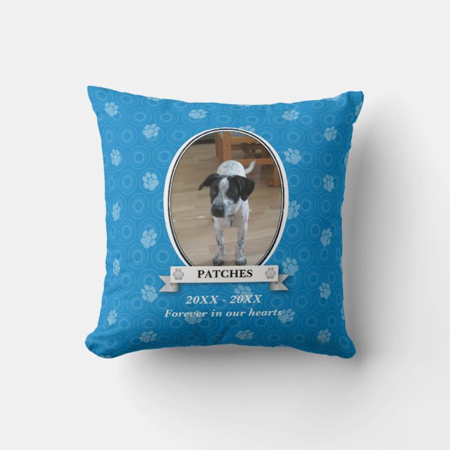 Paw Print Pet Memorial American MoJo Pillow Kussen (Voorkant)