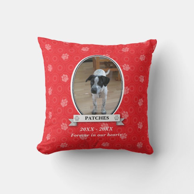 Paw Print Pet Memorial American MoJo Pillow Kussen (Voorkant)