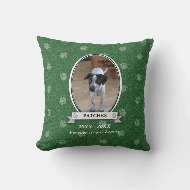 Paw Print Pet Memorial American MoJo Pillow Kussen (Voorkant)