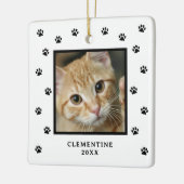 Paw Print Pet Photo Christmas Ornament (Links)