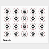 Paw Print Pet Treats Labels (Vel)