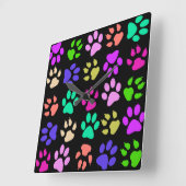 Paw Print Pillow Vierkante Klok (Hoek)