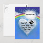 Paw Print Poem Briefkaart (Voorkant / Achterkant)