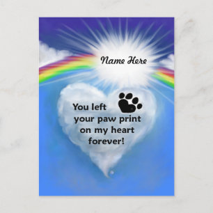 Paw Print Poem Briefkaart