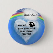 Paw Print Poem Ronde Button 5,7 Cm (Voorkant)