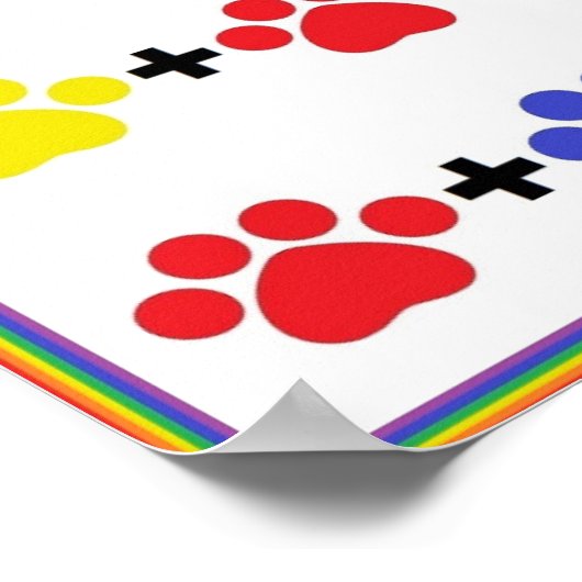 Paw Print Primary & Secondary Color Chart Poster (Hoek)