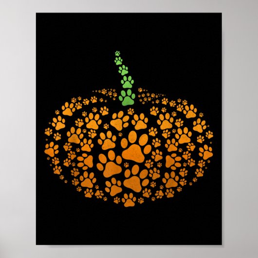 Paw Print Pumpkin Halloween (Voorkant)