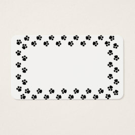 paw print rand blanco Kaart