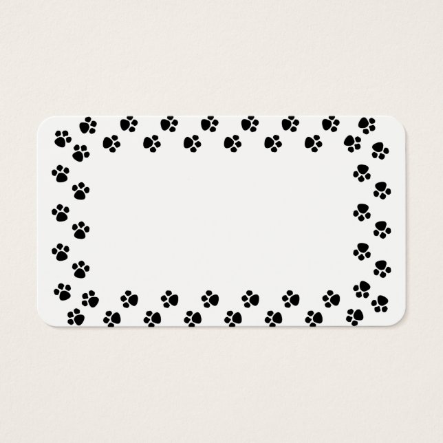  paw print rand blanco Kaart (Voorkant)