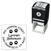 Paw Print retouradres Zelfinktstempel Zelfinktende Stempel (In situ)