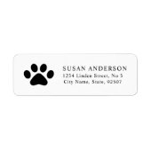 Paw Print Return-label Etiket (Voorkant)
