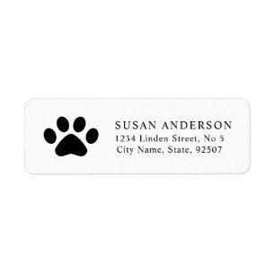 Paw Print Return-label Etiket