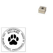 Paw Print Ronde retour adres stempel (Gestempeld)