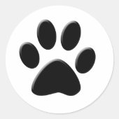 PAW PRINT RONDE STICKER (Voorkant)