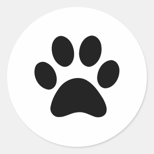 PAW PRINT RONDE STICKER (Voorkant)