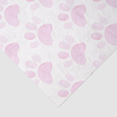 Paw Print Roze Waterverf Art NAAM Sweet Pet Tissuepapier (Detail)