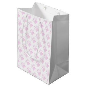 Paw Print Roze Waterverf Art Sweet Dog Cat Fun Medium Cadeauzakje