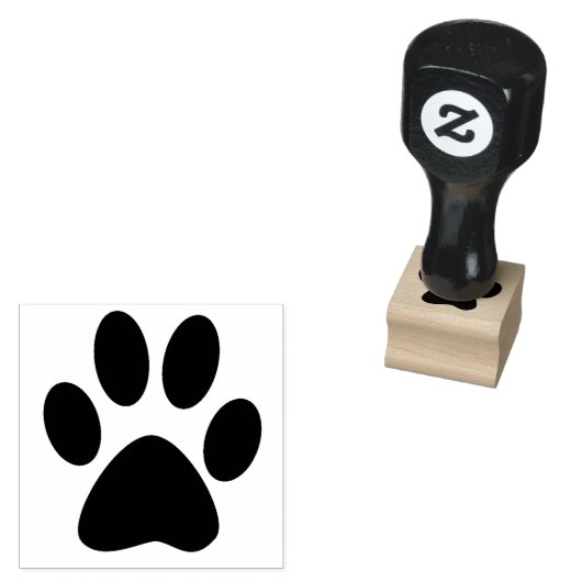 Paw Print Rubber Handstempel Rubberstempel (Gestempeld)